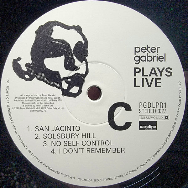 Peter Gabriel. Plays Live ( Remastered, Stereo, 180 Gram, Half-Speed Remaster Double ) VG+VG+