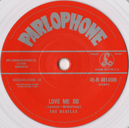The Beatles. Now & Then / Love Me Do (  7", 45 RPM, Single, Stereo, Clear Vinyl )