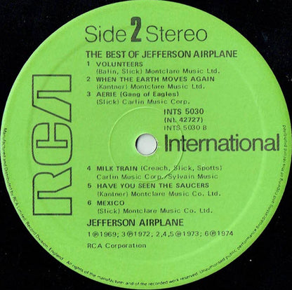 Jefferson Airplane. The Best Of Jefferson Airplane VG+VG