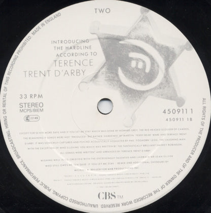 Terence Trent D'Arby.  Introducing The Hardline According To Terence Trent D'Arby VG+VG