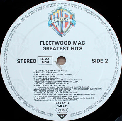 Fleetwood Mac. Greatest Hits ( Embossed ) VG+VG