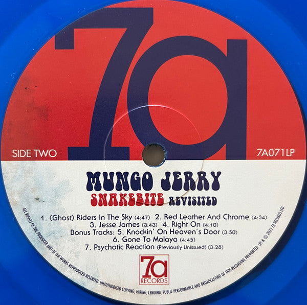 Mungo Jerry. Snakebite Revisited (  Deluxe Edition, Reissue, Remastered, Stereo, Blue Translucent, 180 Gram )