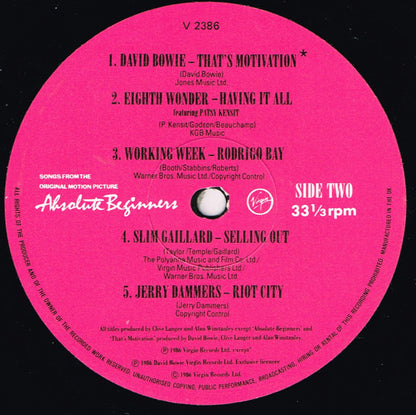 Various. Absolute Beginners - The Musical (Songs From The Original Motion Picture) VG VG