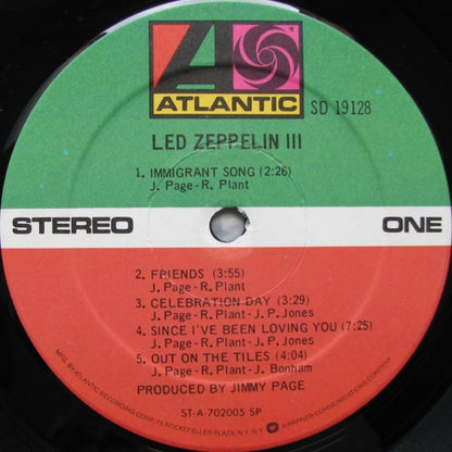Led Zeppelin. Led Zeppelin III ( U.S  Reissue, SRC ) VG+VG
