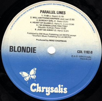 Blondie. Parallel Lines ( UK Ist Edition ) VG G+