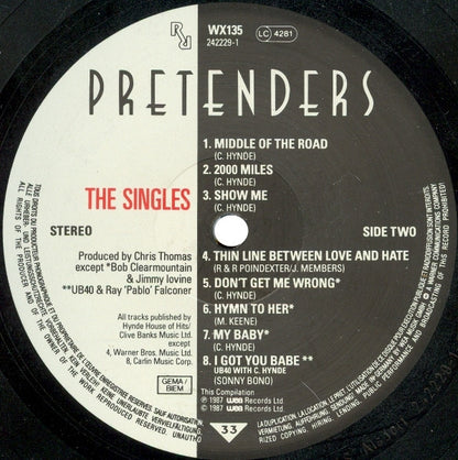 Pretenders. The Singles VG+VG