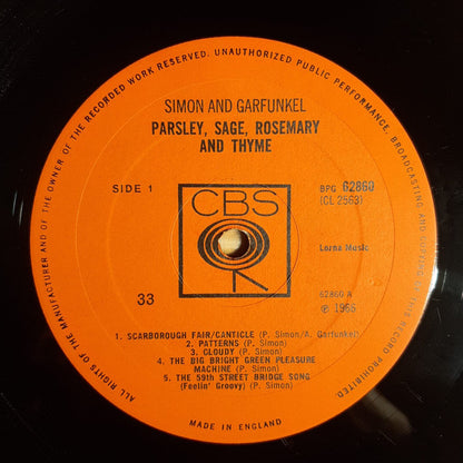 Simon & Garfunkel. Parsley, Sage, Rosemary And Thyme ( Mono ) VG+VG