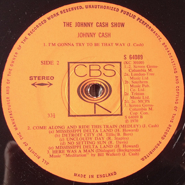 Johnny Cash. The Johnny Cash Show ( Ex Library ) VG+VG