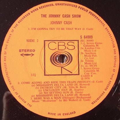 Johnny Cash. The Johnny Cash Show ( Ex Library ) VG+VG