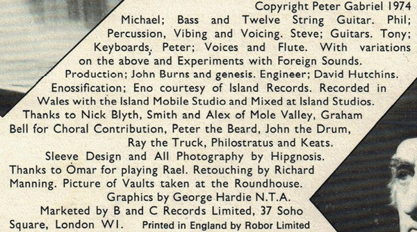 Genesis. The Lamb Lies Down On Broadway ( Re Issue ) VG+VG