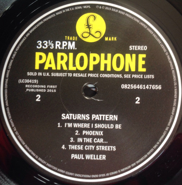 Paul Weller. Saturns Pattern ( Stereo, 180 Gram  + Inner & Booklet ) VG+VG+