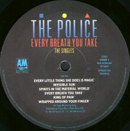 The Police. Every Breath You Take ( The Singles ) PRS Pressing VG+VG