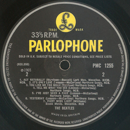 The Beatles. Help Mono ( 1st Pressing ) VG G+