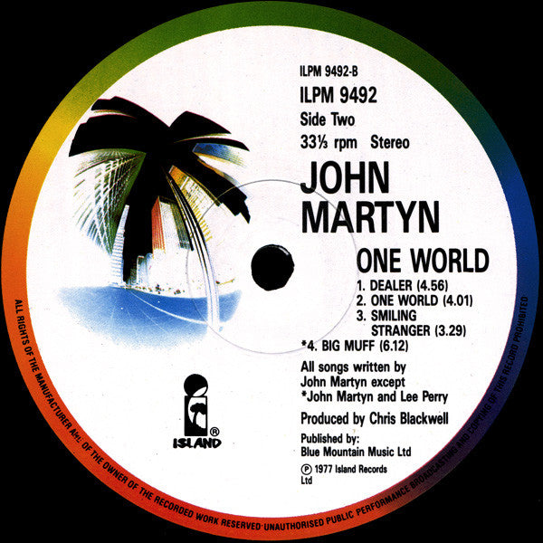 John Martyn. One World ( Re Issue ) VG+VG