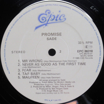 Sade. Promise VG+VG