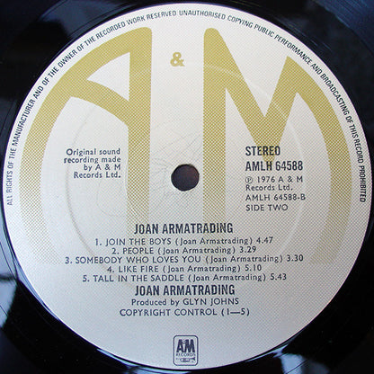 Joan Armatrading. Joan Armatrading VG G+ - Ad-Astra Records