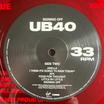 UB40.  Signing Off (  Limited Edition, Reissue, Remastered, Stereo, Red Translucent )