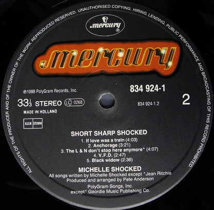 Michelle Shocked. Short Sharp Shocked VG+VG