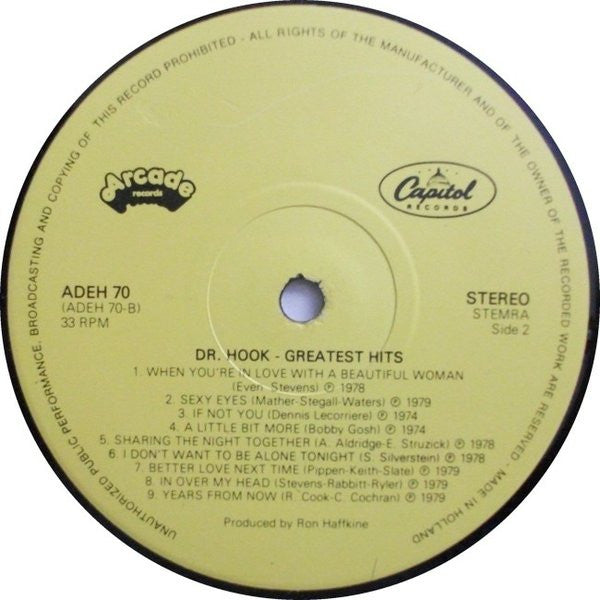 Dr. Hook. Greatest Hits VG+VG