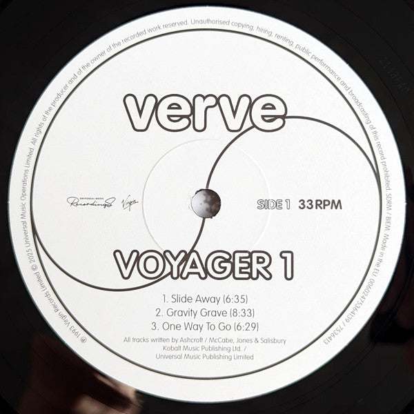 Verve. Voyager 1  Record Store Day, Reissue
