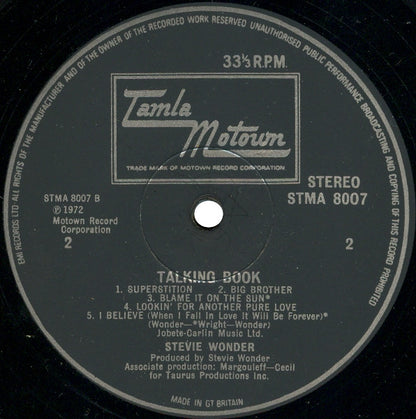 Stevie Wonder. Talking Book ( Gatefold ) VG+VG - Ad-Astra Records