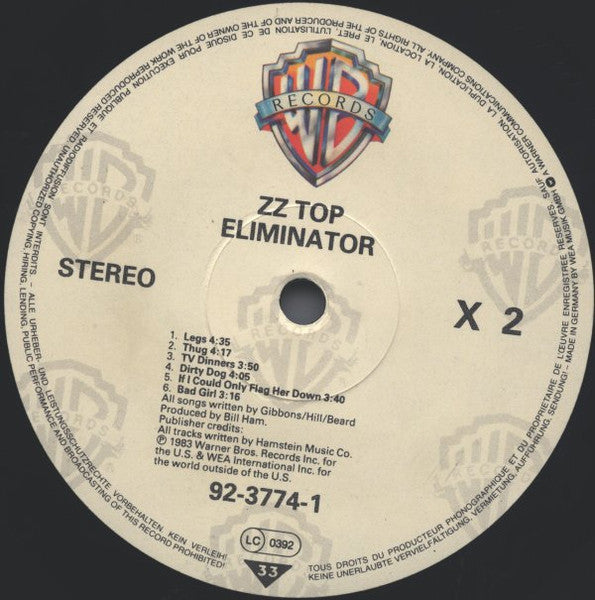 ZZ Top. Eliminator VG+VG