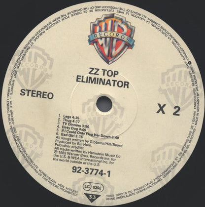 ZZ Top. Eliminator VG+VG