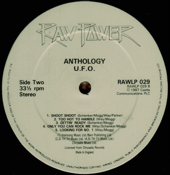 UFO. Anthology ( Gatefold UK 1st Press ) VG+VG