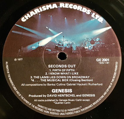 Genesis. Seconds Out ( Double ) VG+VG