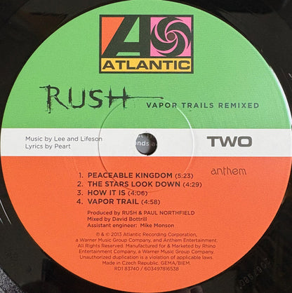 Rush. Vapor Trails Remixed ( Re Issue Double )