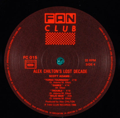 Alex Chilton. Alex Chilton's Lost Decade ( Double ) VG+VG