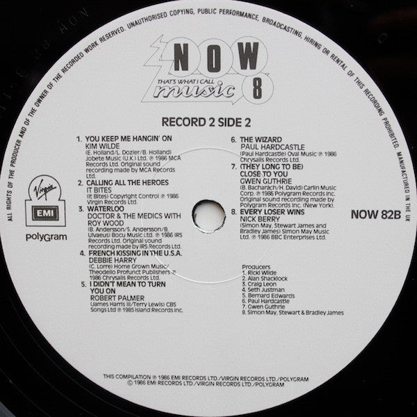 Various. Now That's What I Call Music 8  ( Double ) VG+VG