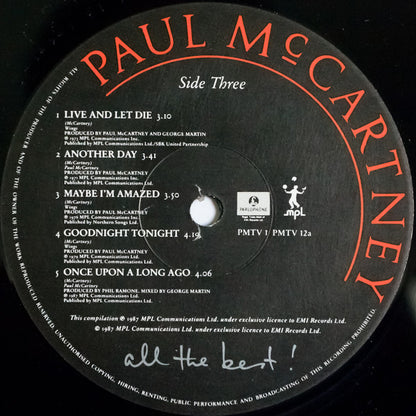 Paul McCartney. All The Best ! ( Double ) VG+VG