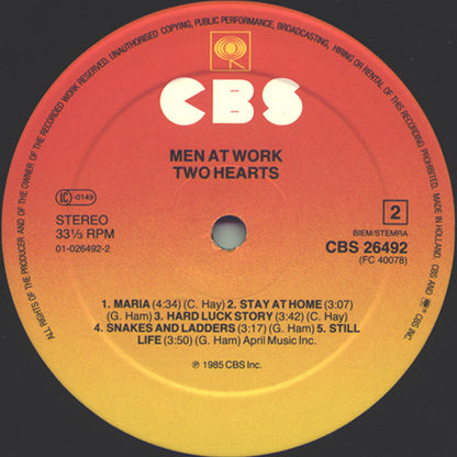 Men At Work. " Two Hearts " ( Gatefold ) VG+VG