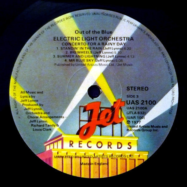 Electric Light Orchestra. Out Of The Blue ( Double ) VG+VG