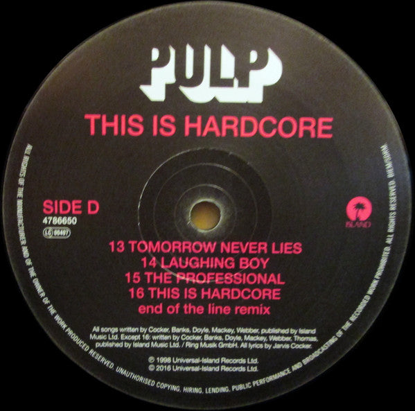 Pulp. This Is Hardcore ( Reissue, Gatefold Double )