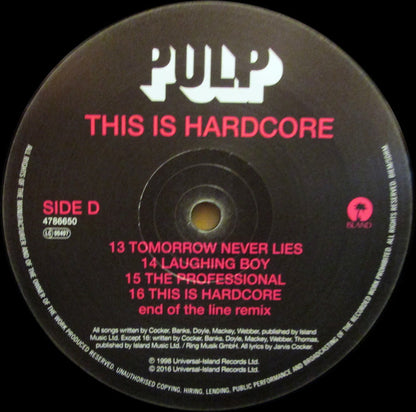 Pulp. This Is Hardcore ( Reissue, Gatefold Double )