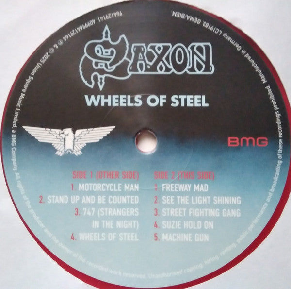 Saxon. Wheels Of Steel  Record Store Day, Expanded, 45th Anniversary , Double Red & Blue Vinyl