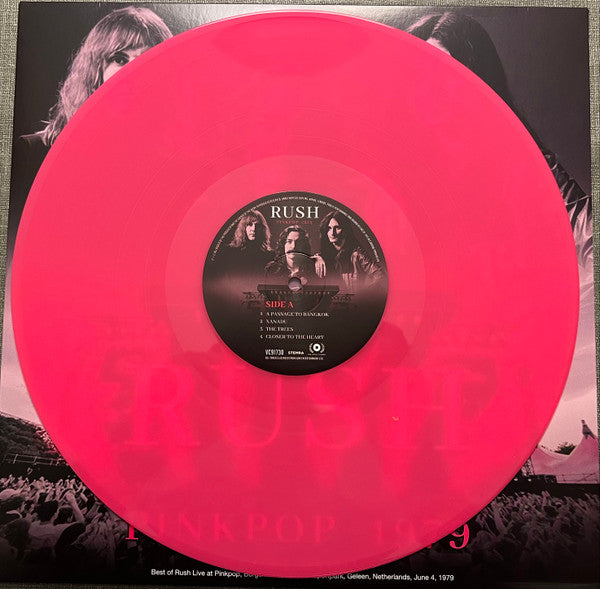 Rush.  Live at Pinkpop, Burgermeester Damen Sportpark, Geleen, Netherlands, June 4, 1979 Pink Vinyl