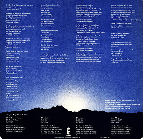 John Martyn. One World ( Re Issue ) VG+VG