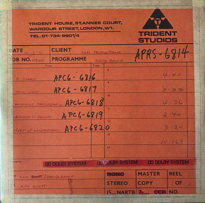 David Bowie. Waiting In The Sky (Before The Starman Came To Earth) Record Store Day, Limited Edition, Stereo, Half Speed Master