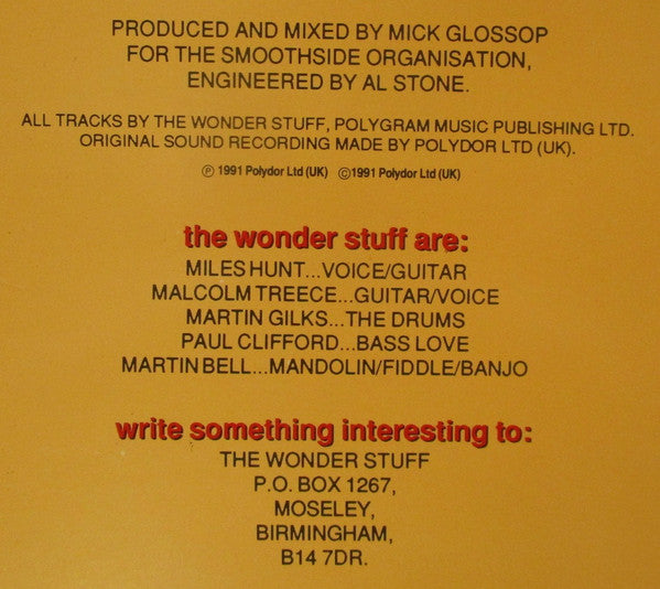 The Wonder Stuff. Sleep Alone 12" 45 RPM  VG+VG+