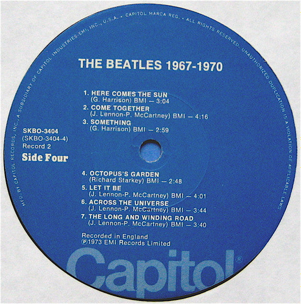 The Beatles. 1967 - 1970 (  Reissue, Los Angeles Capitol Labels ) VG+VG