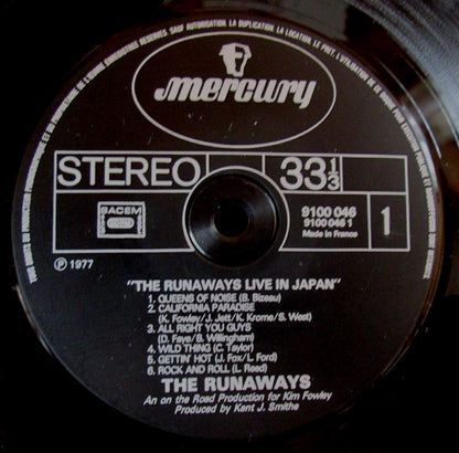 The Runaways. Live In Japan ( French Gatefold ) VG+VG