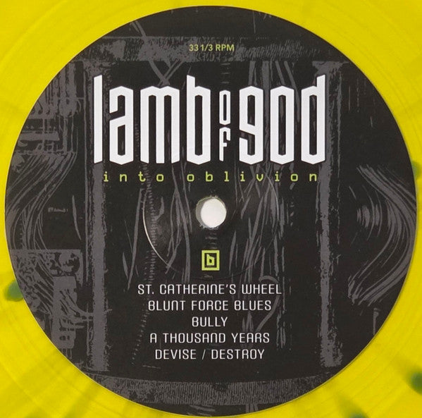 Lamb Of God. Into Oblivion (  Limited Edition, Yellow w/ Green Splatter [Transparent Light Yellow-Green Splatter ) - Ad-Astra Records