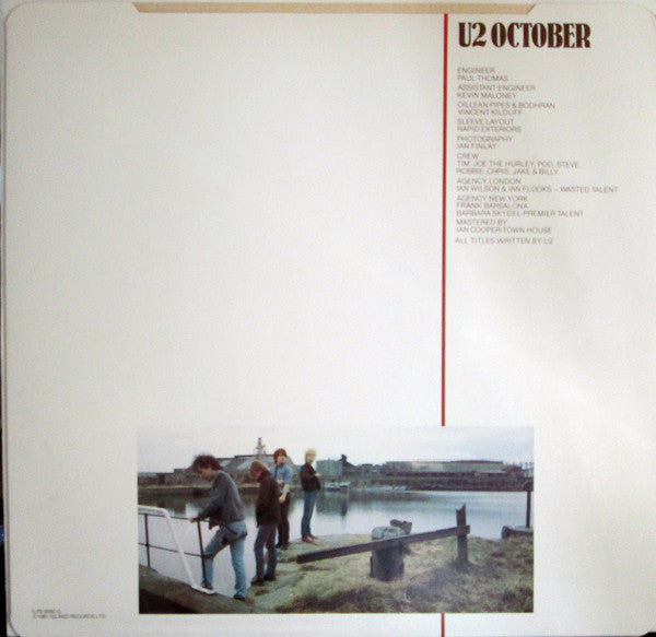 U2. October ( Textured + Inner Round Corners ) VG+VG - Ad-Astra Records