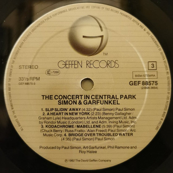 Simon & Garfunkel. The Concert In Central Park ( Double + Booklet ) VG+VG