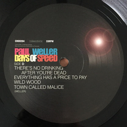 Paul Weller. Days Of Speed ( Re Issue ) Double Album