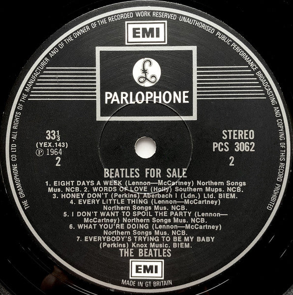 The Beatles. Beatles For Sale ( Reissue, Stereo, Flipback Fifth Pressing: Early 1971 Until 1973 ) VG+VG