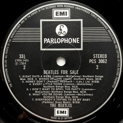 The Beatles. Beatles For Sale ( Reissue, Stereo, Flipback Fifth Pressing: Early 1971 Until 1973 ) VG+VG